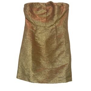 Express Women’s Gold Shimmer Sleeveless Mini Dress Size 4 NWT cocktail